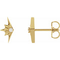 14K Yellow Gold .03 CTW Natural Diamond Starburst Earrings