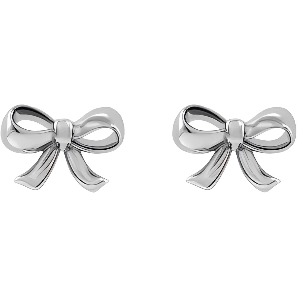 Sterling Silver Bow Earrings