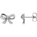 Sterling Silver Bow Earrings