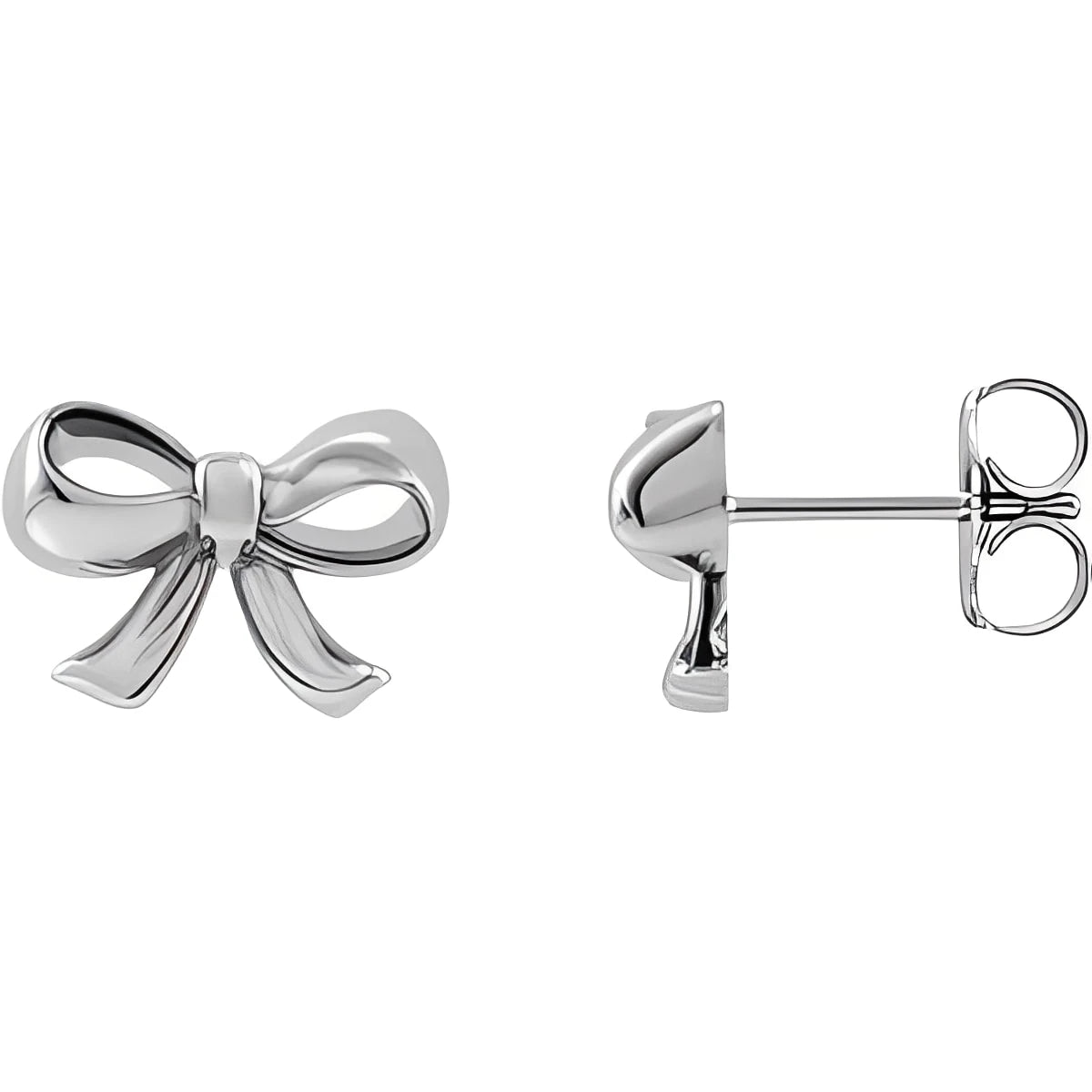 Sterling Silver Bow Earrings