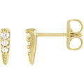 14K Yellow Gold .07 CTW Natural Diamond Spike Earrings