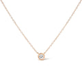 Sterling Silver Bezel-Set Diamond Solitaire Pendant Necklace (1/3 cttw, H-I Color, I1-I2 Clarity)