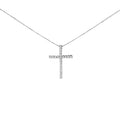 .925 Sterling Silver 1.00 Cttw Lab Grown Diamond Cross Pendant Necklace (F-G Color, VS2-SI1 Clarity) - 18 inch