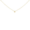 10K Gold 1/10 Cttw Bezel Set Solitaire Princess Cut Diamond Kite Shaped Pendent Necklace - 18" Inches