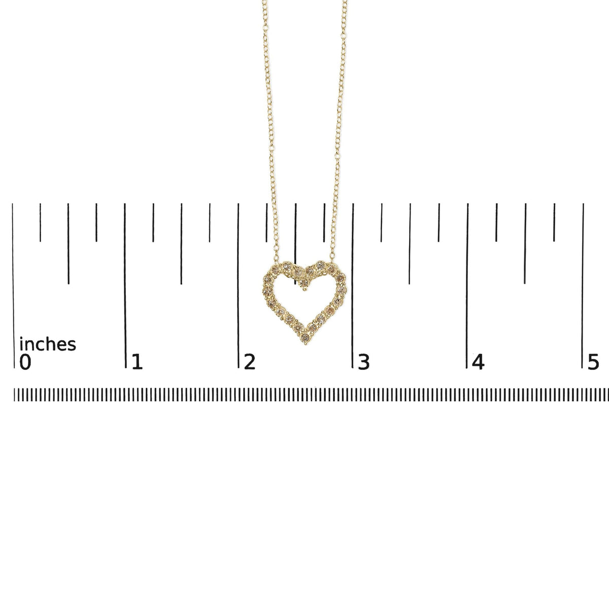 10K Yellow Gold Flashed .925 Sterling Silver 1/2 Cttw Champagne Diamond Miracle Plate Heart Pendant Necklace (K-L Color, I1-I2 Clarity) - 18"