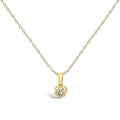 14K Yellow Gold Plated Silver 1/5 Cttw Diamond Openwork Pendant Necklace
