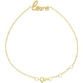 14K Yellow Gold Love 6 1/2-7 1/2" Bracelet