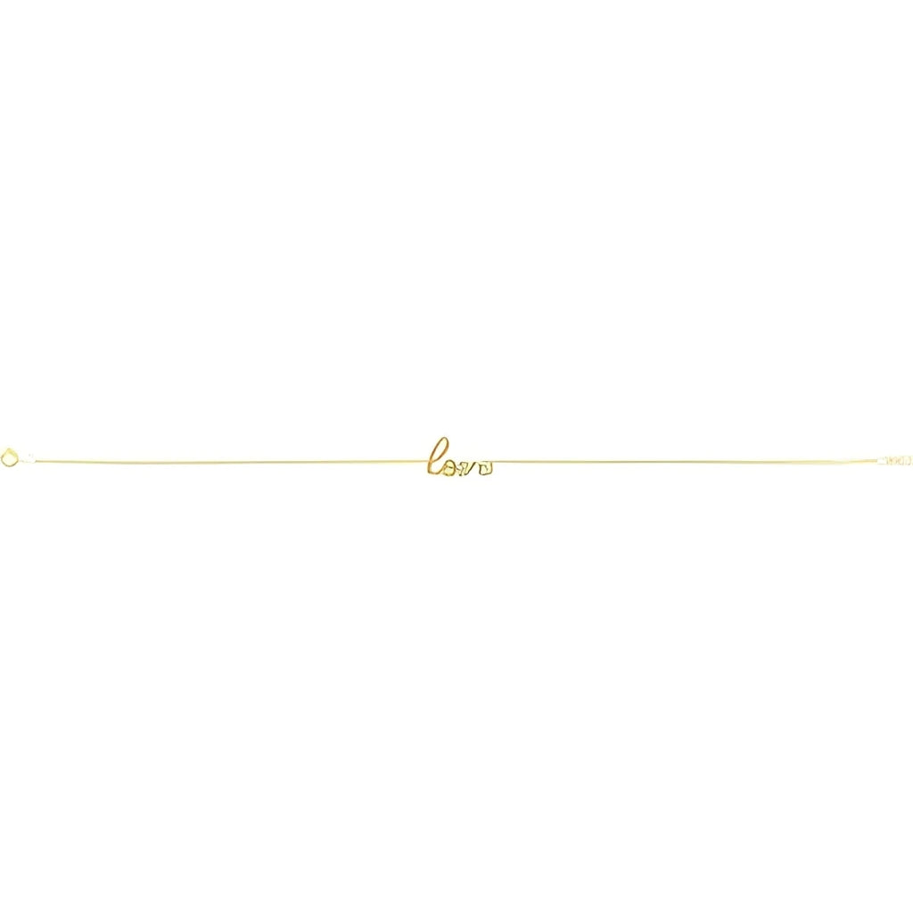 14K Yellow Gold Love 6 1/2-7 1/2" Bracelet