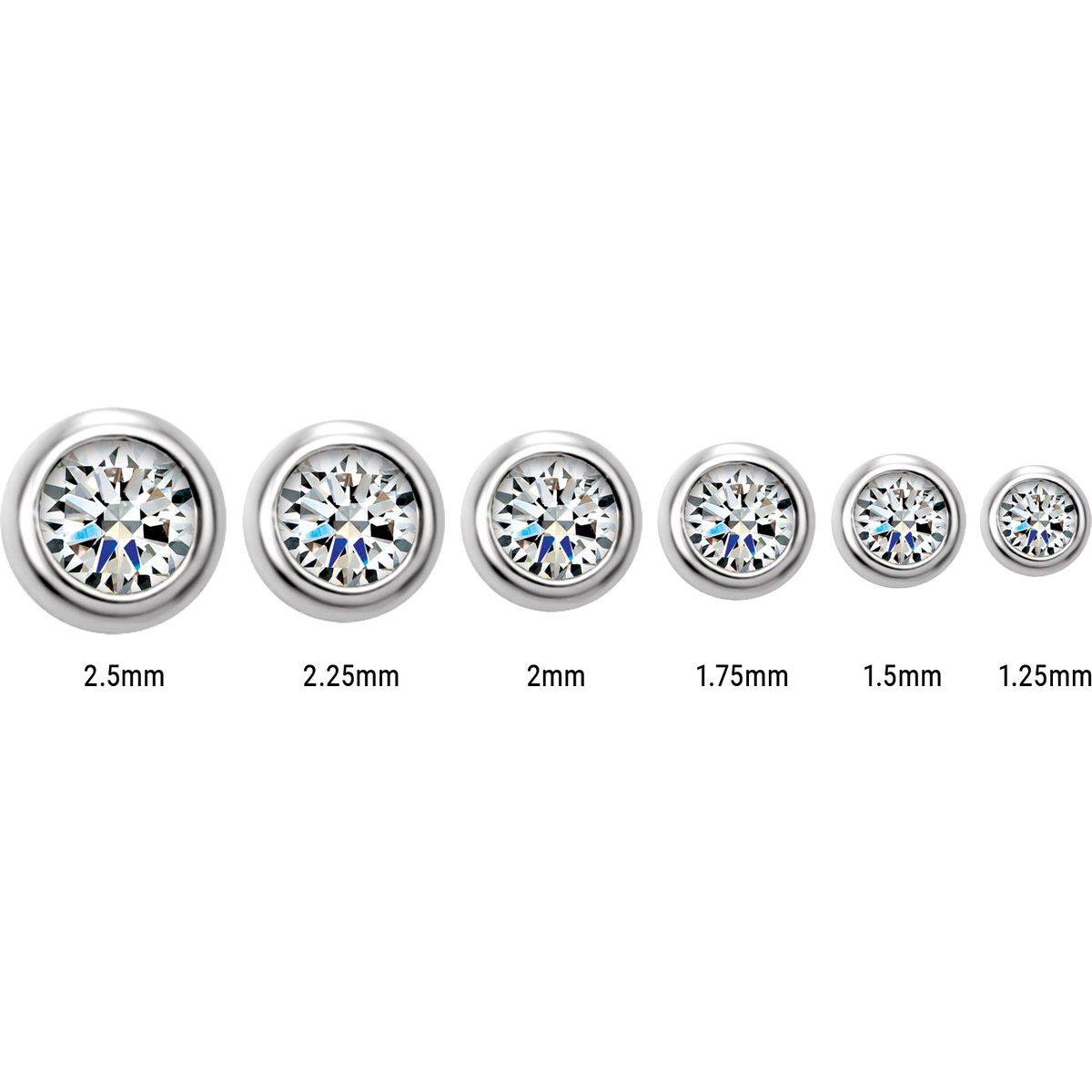 14K White Gold .05 CTW Natural Diamond Micro Bezel-Set Earrings