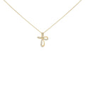 Gold Vermeil Diamond Accent Infinity Cross Pendant Necklace