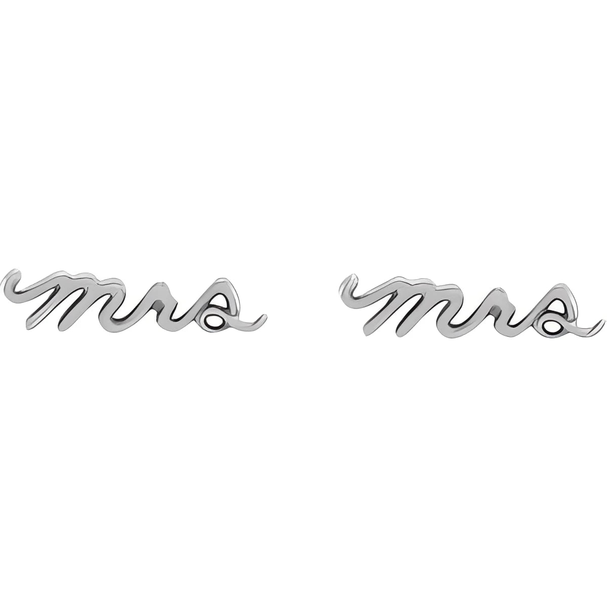 14K Rose Gold Mrs Earrings