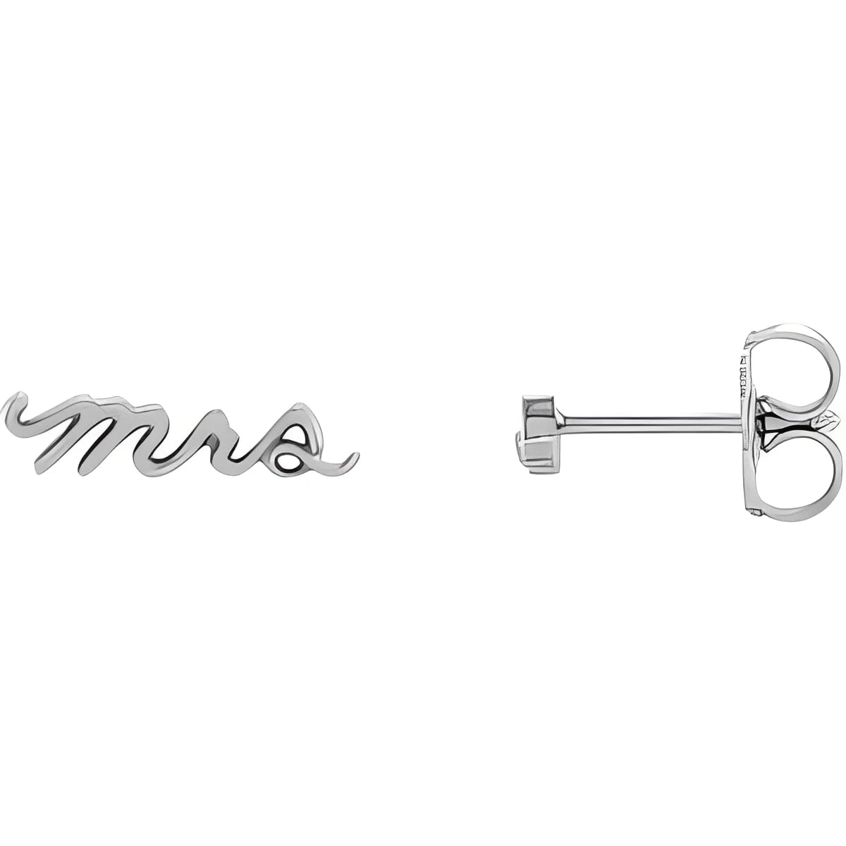 14K Rose Gold Mrs Earrings