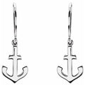 Sterling Silver Anchor Earrings