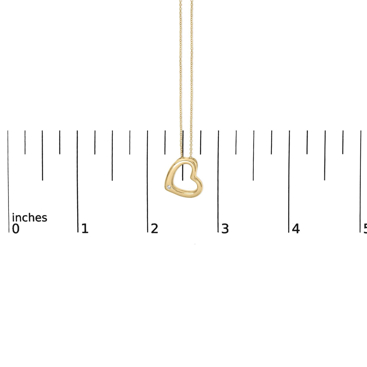 Gold Vermeil Diamond Accent Heart Pendant Necklace