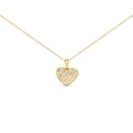 Gold Vermeil 1/10 Cttw Diamond Bold Heart Pendant Necklace