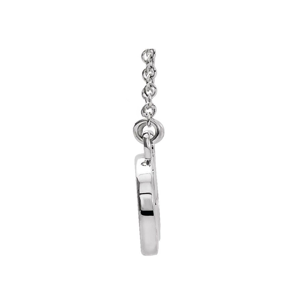 Sterling Silver 27.5x8.4 mm Infinity-Inspired Love 17" Necklace