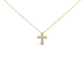 Gold Vermeil Diamond Accent Cross Pendant Necklace