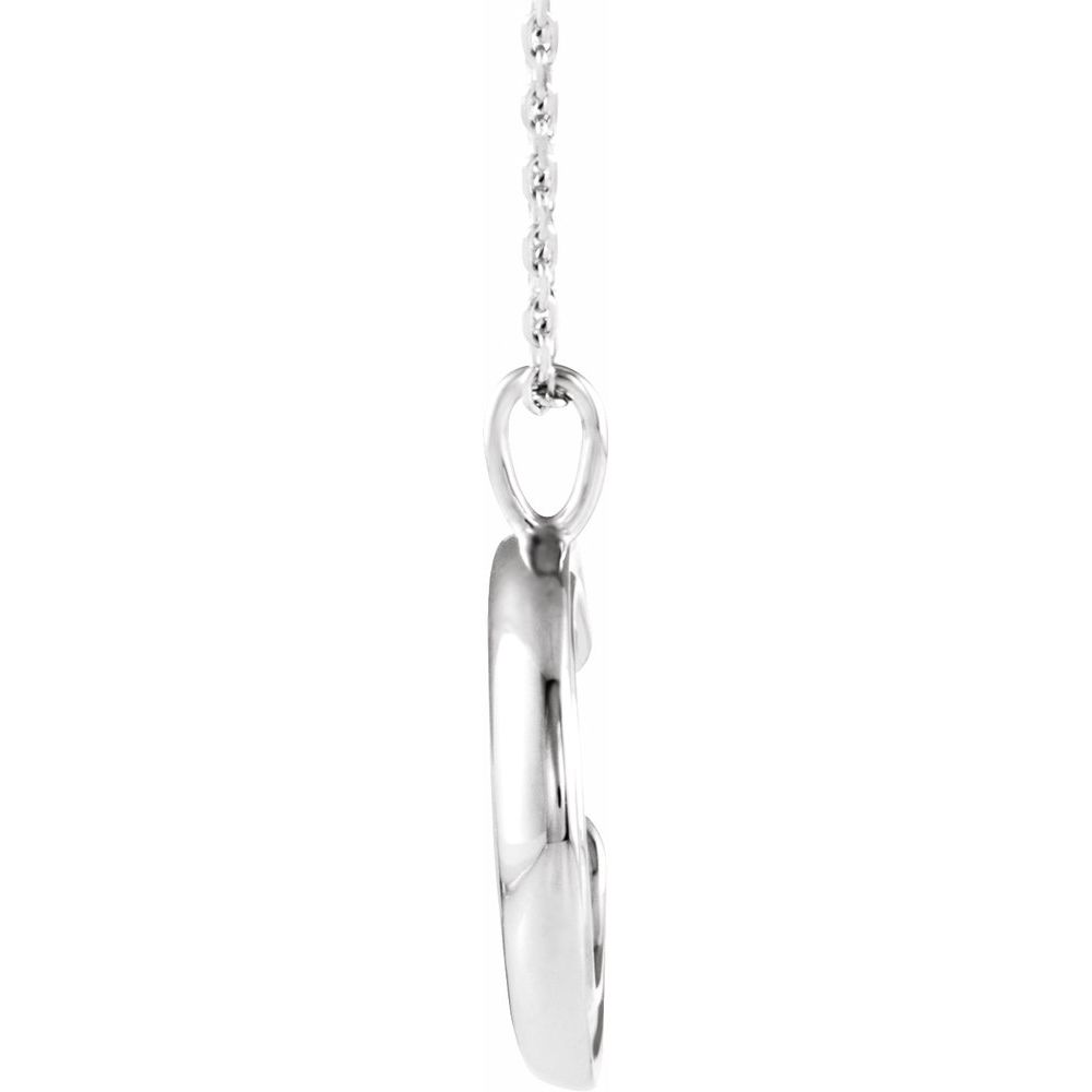 Sterling Silver Crescent Moon 16-18" Necklace
