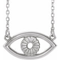 Sterling Silver Evil Eye 18" Necklace