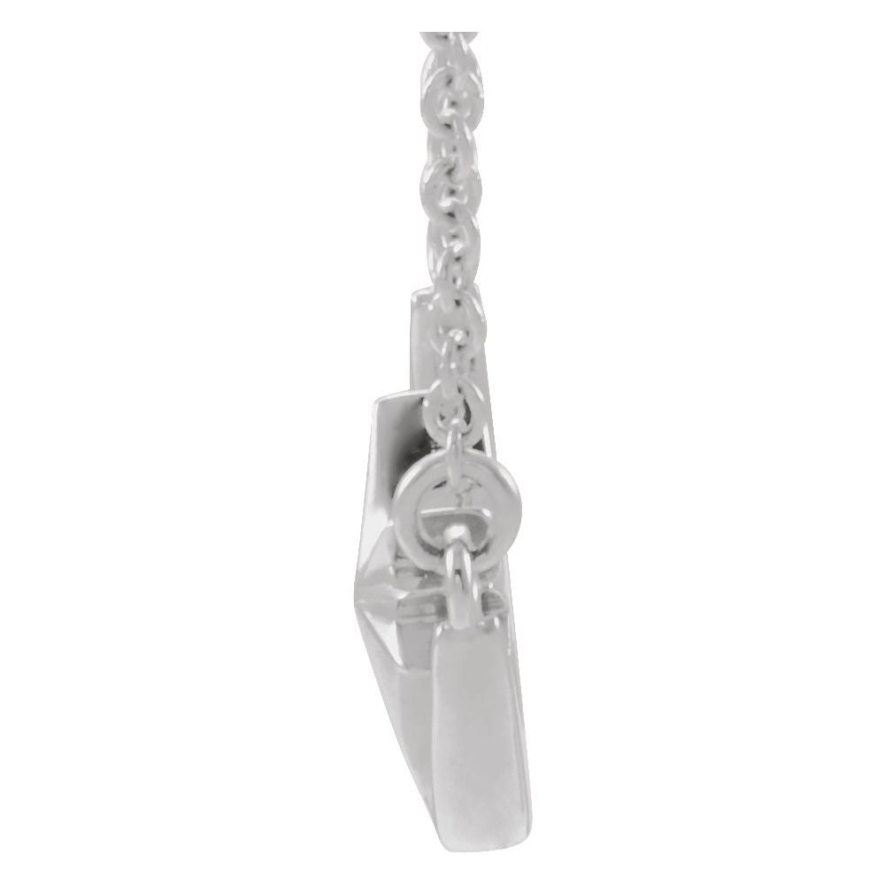 Sterling Silver Crescent Moon & Star 16-18" Necklace