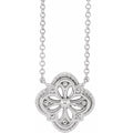 Sterling Silver Vintage-Inspired Clover 18" Necklace