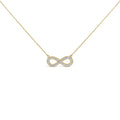 Gold Vermeil Diamond Accent Infinity Pendant Necklace