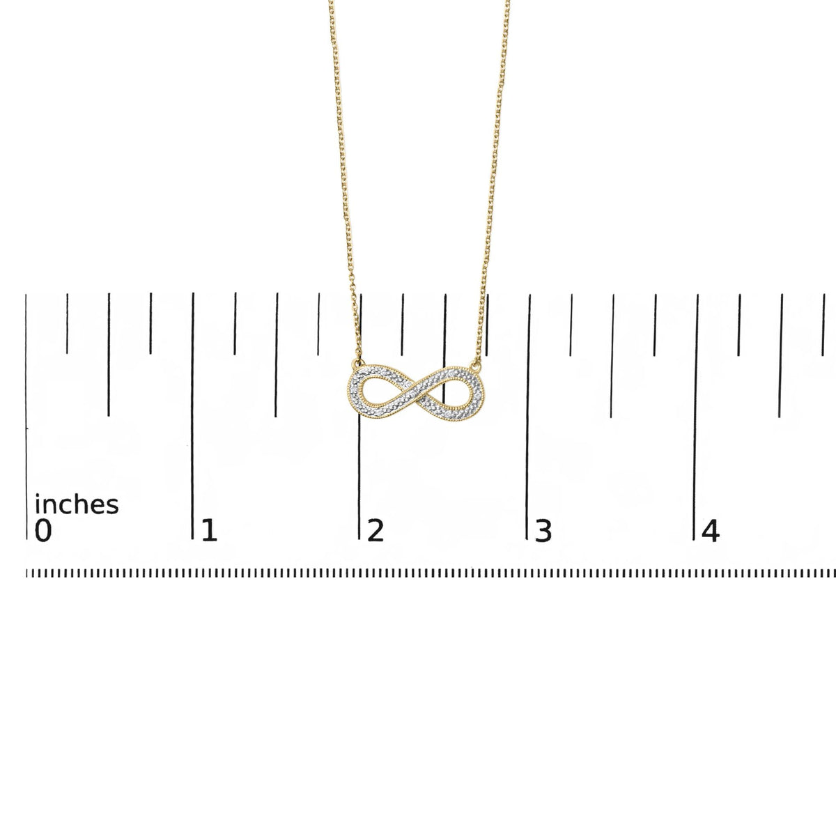 Gold Vermeil Diamond Accent Infinity Pendant Necklace