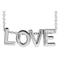 Sterling Silver Love 16-18" Necklace