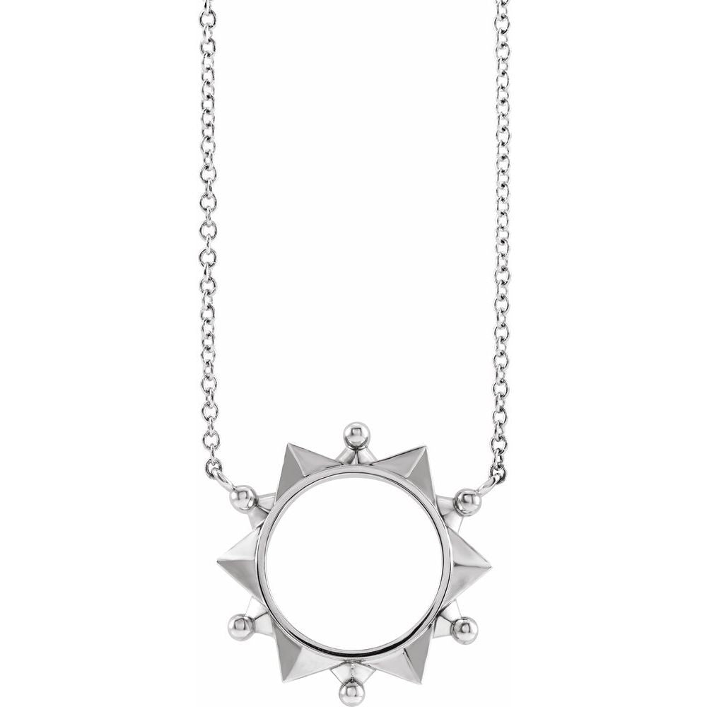 Sterling Silver Geometric 18" Necklace