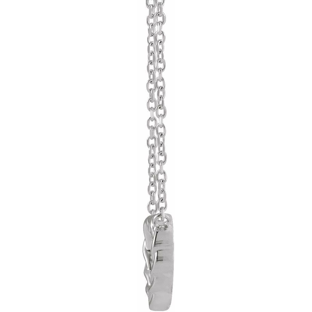 Sterling Silver 10.25x9.52 mm Heart 18" Necklace