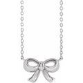 Sterling Silver Bow 18" Necklace