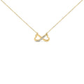 Gold Vermeil Diamond Accent Infinity Heart Pendant Necklace