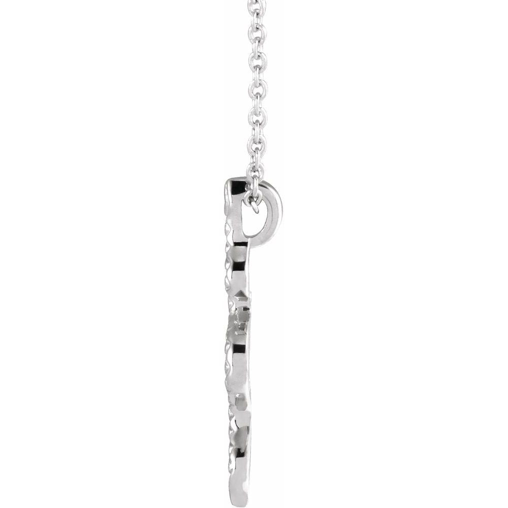 Sterling Silver 19.5x6.7 mm Snake 16-18" Necklace