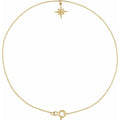 14K Yellow Gold Star 9" Anklet