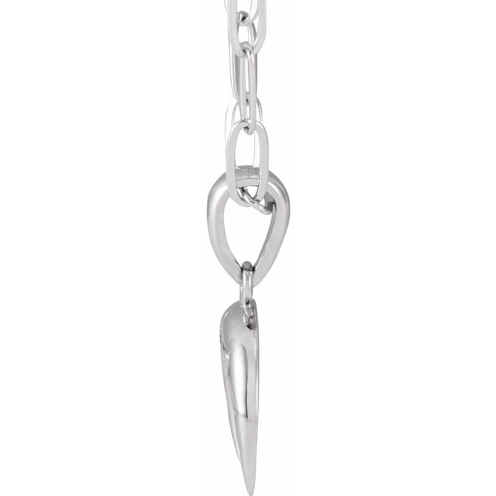 Sterling Silver Crescent Moon 18" Necklace
