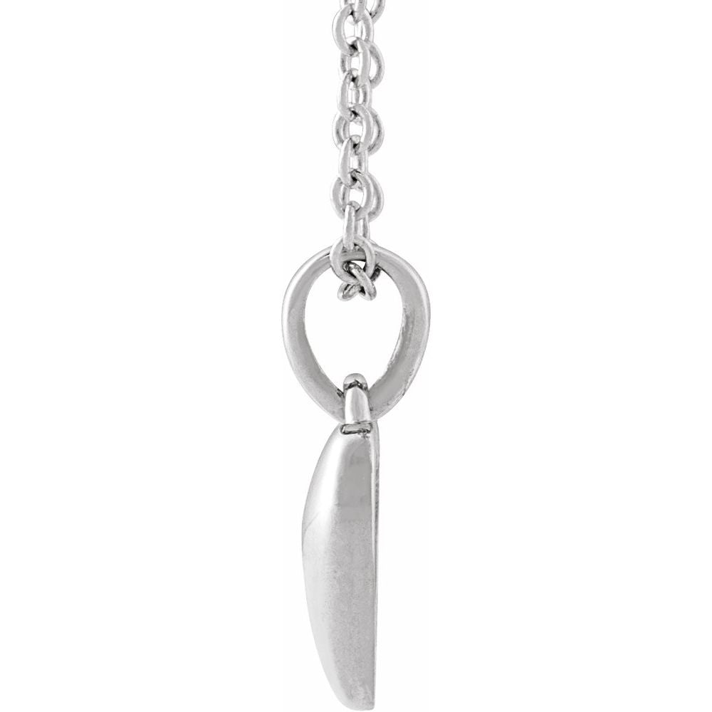 Sterling Silver Puffed Heart 16-18" Necklace
