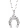 Sterling Silver Horseshoe 16-18" Necklace