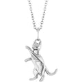 Sterling Silver Cat 16-18" Necklace