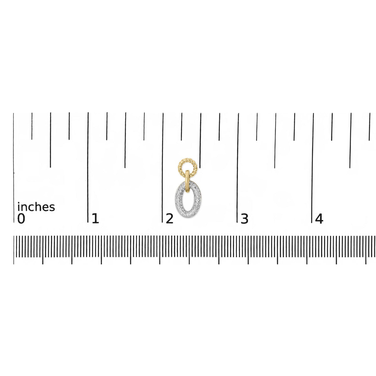 Gold Vermeil 1/10 Cttw Diamond Oval Link Earrings
