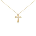 Gold Vermeil Diamond Accent Cross Pendant Necklace