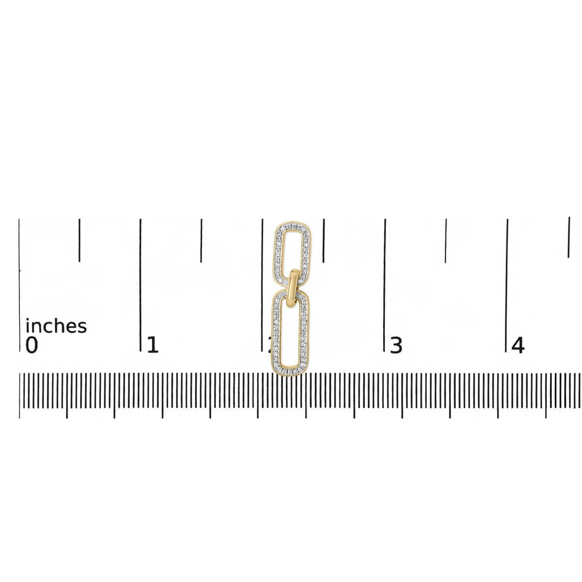 Gold Vermeil 1/10 Cttw Diamond Cttw Bold Paperclip Earring