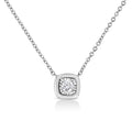 10K Yellow Gold Plated .925 Sterling Silver 1/10 Cttw Miracle Set Round Diamond 18" Pendant Necklace - Choice of Shapes