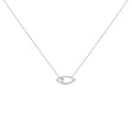 .925 Sterling Silver 1/2 Cttw Diamond Cross and Evil Eye 18" Inch Pendant Necklace (H-I Color, SI1-SI2 Clarity)