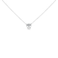 .925 Sterling Silver 1/7 Cttw Diamond Skull Pendant Necklace (H-I Color, SI1-SI2 Clarity) - 18" Inches