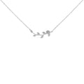.925 Sterling Silver 1/5 Cttw Diamond Leaf and Branch Pendant Necklace (H-I Color, SI1-SI2 Clarity) -18"