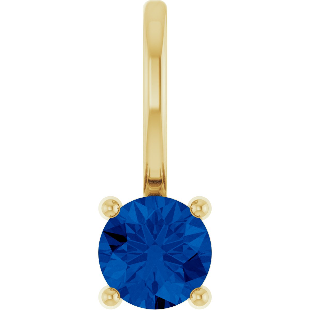 Sterling Silver Imitation Alexandrite Solitaire Charm/Pendant