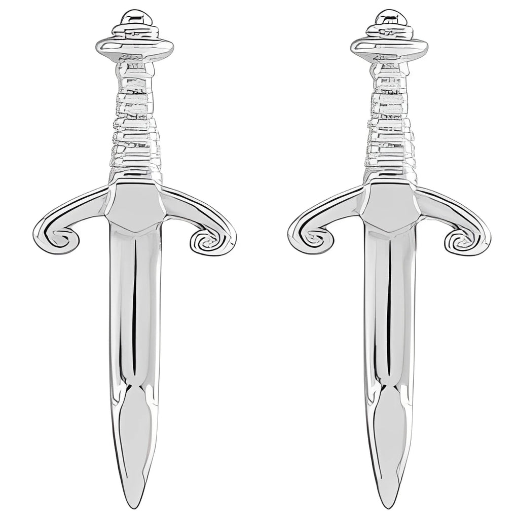 14K Yellow Gold Dagger Earrings