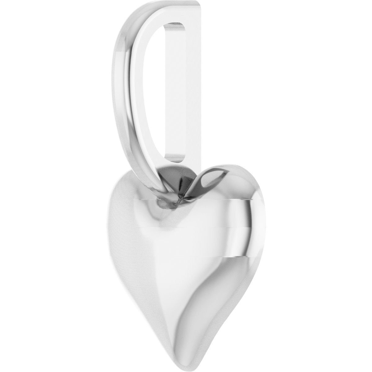 14K Rose Gold Puffed Heart Charm/Pendant