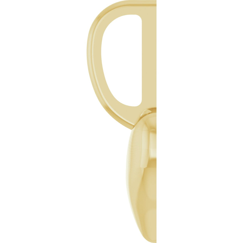 14K Rose Gold Puffed Heart Charm/Pendant