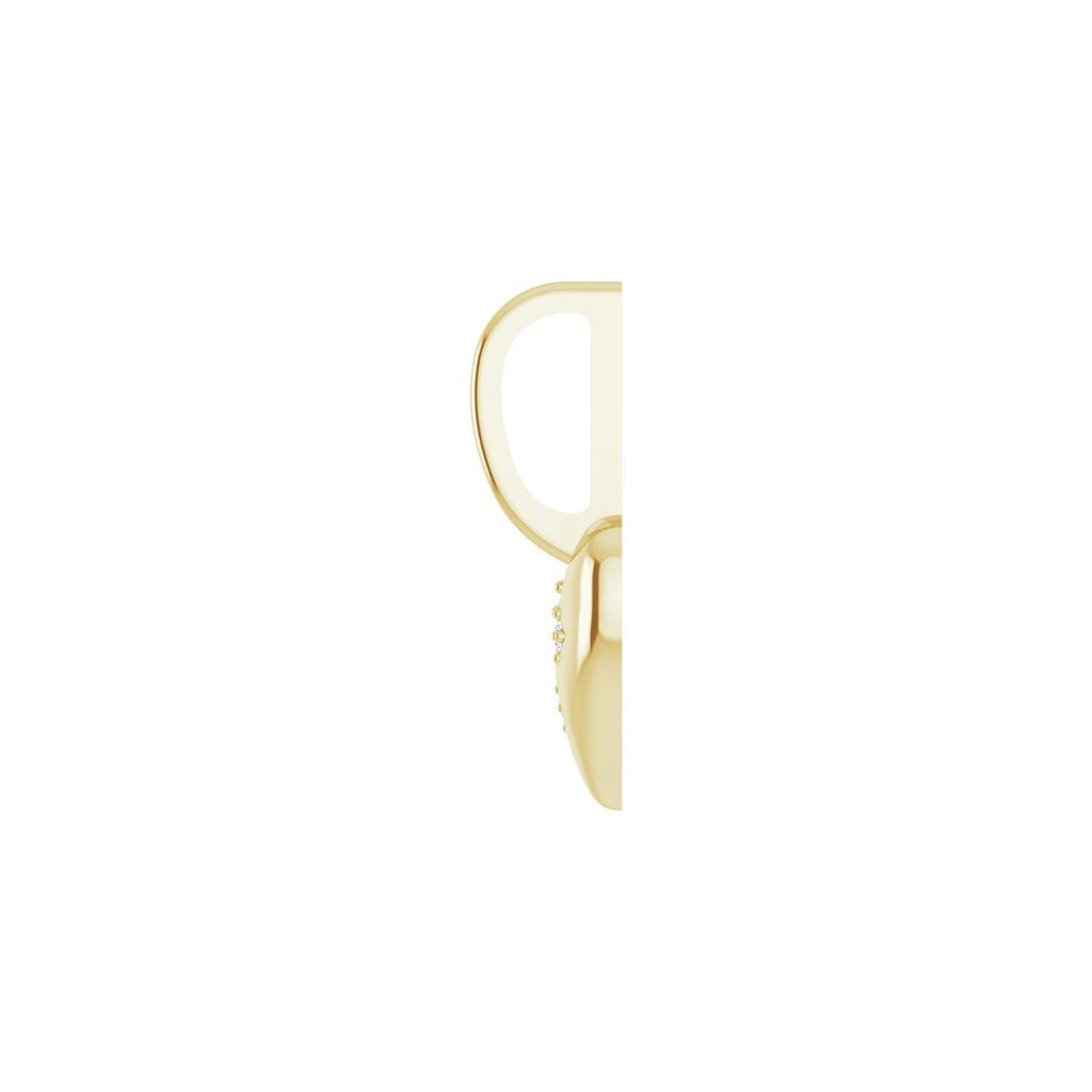 14K Yellow Gold .01 CTW Natural Diamond Heart Charm/Pendant